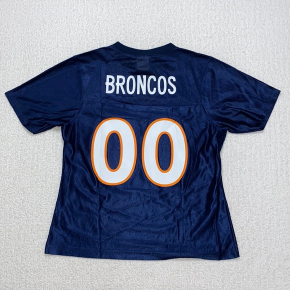 NWT 🏈 NFL Team Apparel Women’s Denver Jersey Tee Shirt Size Small 💙🧡 - Picture 3 of 14